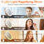 Miroir de maquillage mural lumineux avec miroir extensible double face 1 x / 15 x avec bras extensible 3 modes de couleurs-134737220