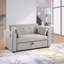 Causeuse-lit convertible 57 po en Corduroy avec porte-gobelets, ports USB, poches pour magazines, coussins, capitonnage-1818644708