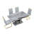 63" Modern Dining Table Set With PU Leather Chairs, U-Shaped MDF Base-116376088-116446158