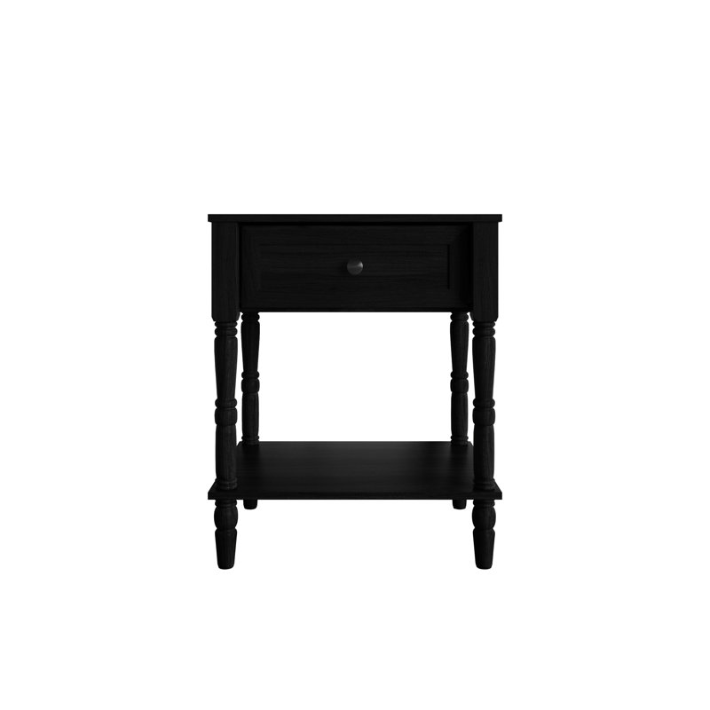 Table de chevet 1 tiroir Rumford, Black