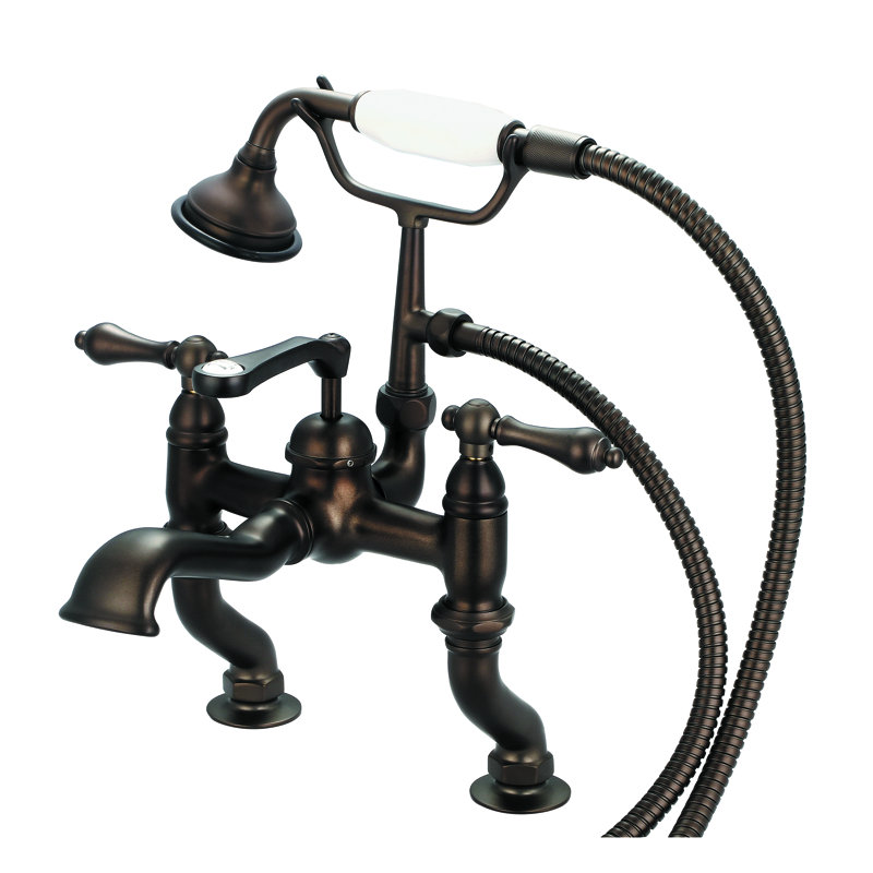 Stonington Deck Tub Spout, Oil Rubbed Bronze, Lever Handles