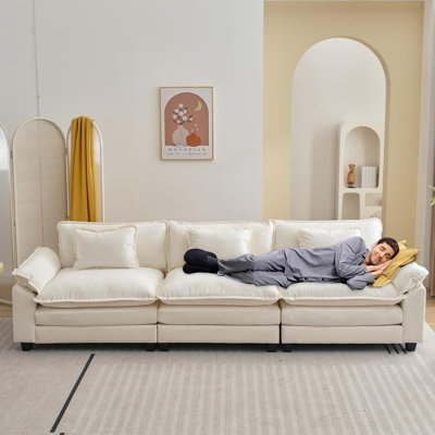 Adonia 120“ Comfy Cloud Couch Large Sofa for Living Room Bedroom