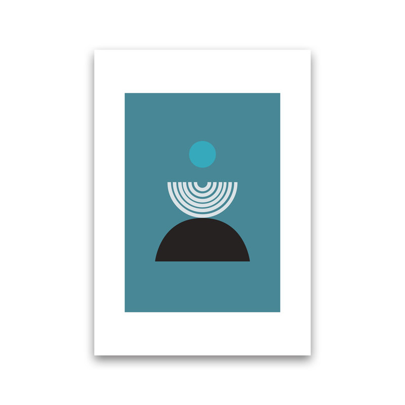Mita Teal Fountain N8 by Pixy Paper - Print, 59.4cm H x 42cm W x 1cm D, Unframed