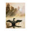 «Misty Dawn Loon» par Etelca, impression sur toile tendue-27649580