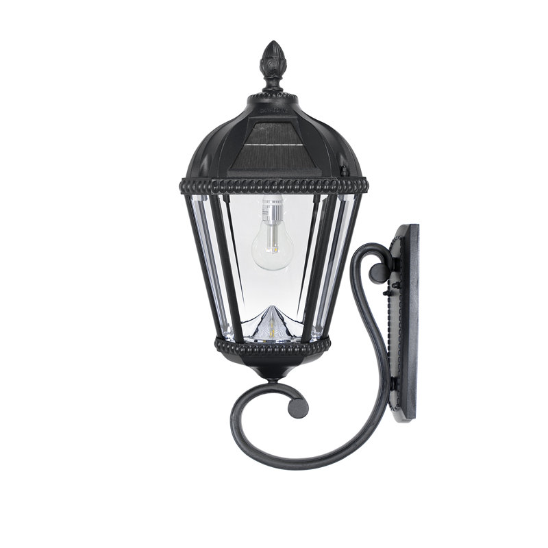Royal Bulb Solar Light Wall Mount Black, Black