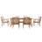 Outdoor 6-person Eucalyptus Solid Wood Dining Set-793962121