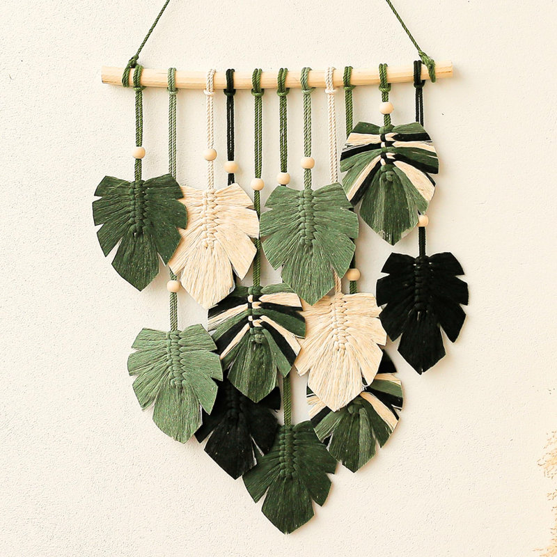 Décoration murale Boho - grande décoration murale en macramé - décoration de chambre Boho - tapisserie pour chambre à coucher - 17 po x 23 po