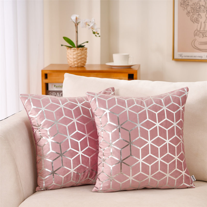 Housse de coussin , Rose, 18 po x 18 po