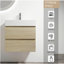 Coiffeuse murale avec lavabo en céramique et 2 tiroirs à fermeture en douceur-2045209521-2045209520-2045209517