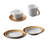 BergHOFF GEM Porcelain 24Pc Dinnerware Place Setting, White & Gold