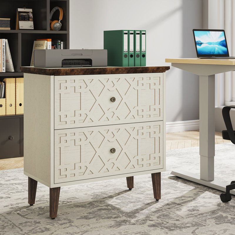 Mahzun 33.07'' Wide 2 -Drawer File Cabinet, White