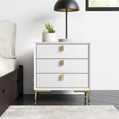3 - Drawer Nightstand With Metal Legs by Willa Arlo Interiors