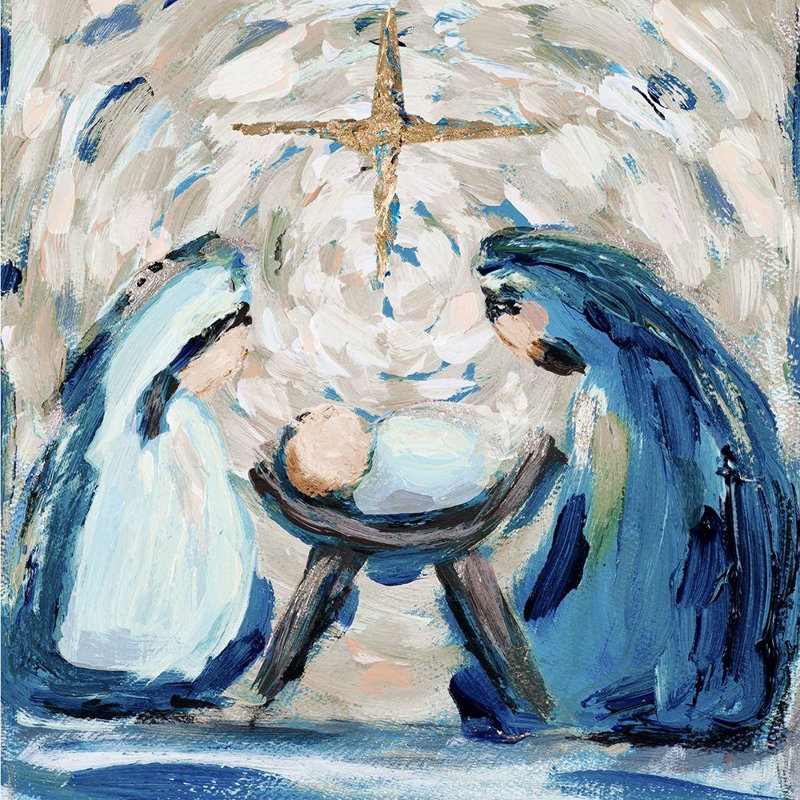 Art sur toile tendue par Trinx Hewitt, L., laissez-nous l'adorer, H 36 po x l 36 po