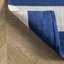 Tapis bleu / blanc en coton Massengale-401302921