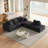 Boneless L Shaped Sectional with 6 Pillows-785336792