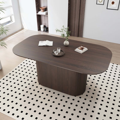 Table de salle à manger 63 po New Brown MDF