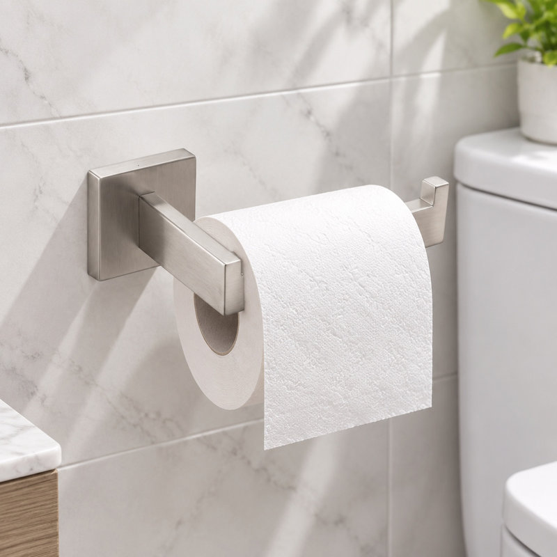 Ensemble de quincaillerie de salle de bain 4 pièces, acier inoxydable nickel brossé, fixation murale