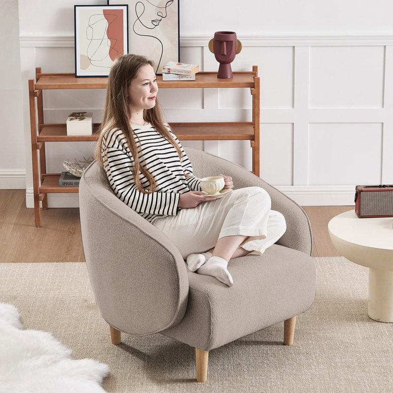 Fauteuil d'appoint moderne 33 po, Kaki