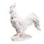 Statue de jardin antique coq de ferme blanche
