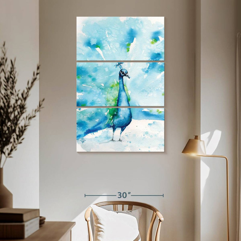Brampt Peacocks About, 65" H x 42" W