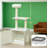 White Cat Tree with Litter Box Enclosure