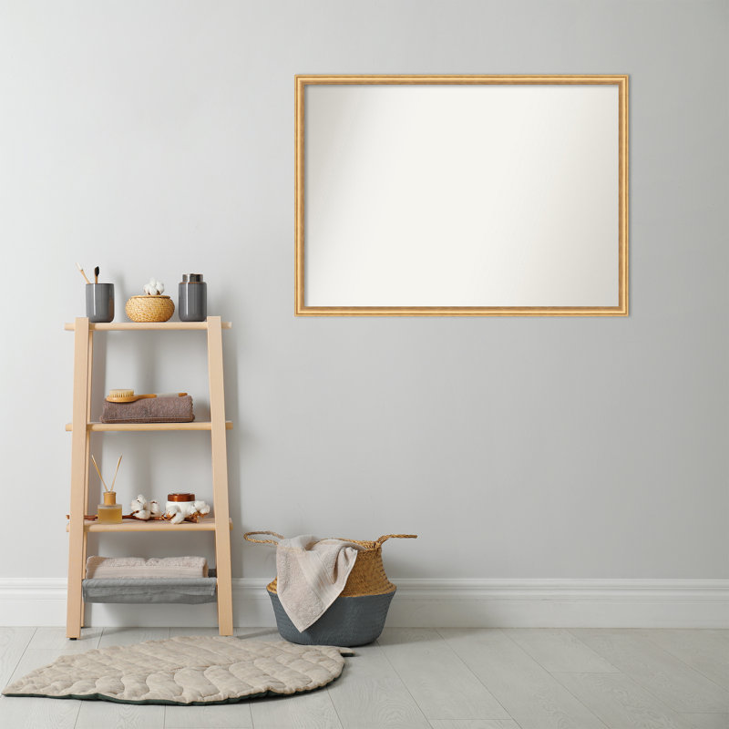 Miroir mural Carleena, Rectangle, 29 po x 40 po, Or