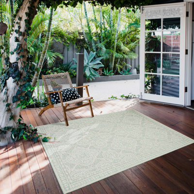 Tapis d'intérieur / extérieur vert Dostie