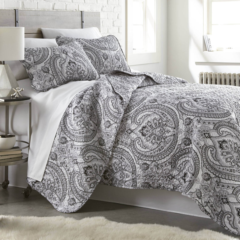 Ensemble de courtepointe surdimensionnée SouthShore Fine Linens Pure Melody, Courtepointe pour lit simple + 1 taie décorative