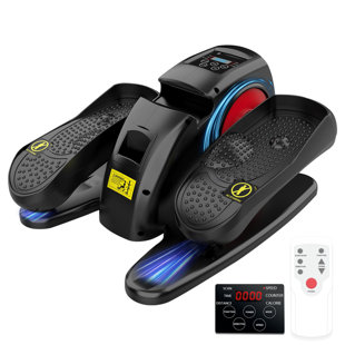 Appareil d'exercice elliptique Baokaler sous le bureau, appareil d'exercice électrique pour les jambes ElipseFit pour personnes âgées, 12 vitesses réglables avec télécommande,