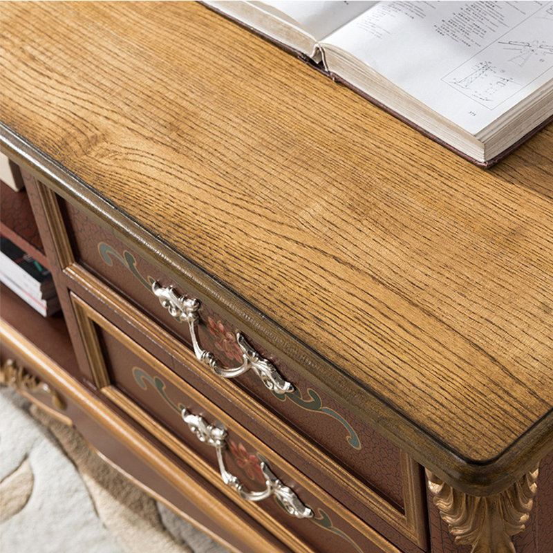 Table basse vintage style américain peinte à la main