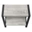 Table d'appoint, côté, bout, table de chevet, lampe, salon, chambre à coucher, stratifié gris, métal noir, industriel-530322214