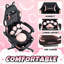 Fauteuil de jeu mignon avec oreille de chat avec support lombaire et coussin Paw Print-1022539178