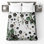 Black Paper Flowers Quilted Bedspread All Sizes