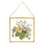 2 cadres photo suspendus en laiton 8 pièces 8 x 8 pouces, double cadre en verre pour fleurs pressées, cadre de photos d'art mural rétro transparent