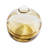 9" Clear And Brown Ombre Glass Round Table Vase