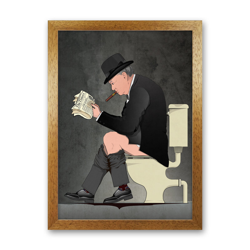 Churchill - Print, Oak Framed, 60cm H x 42cm W x 3cm D
