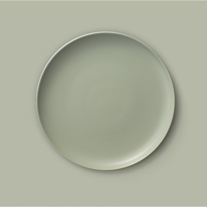 JoyJolt Mesa 18pc Stoneware Dinnerware Set, Matte Desert Sage Green