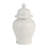 Ellport Chinoiserie Stoneware Ceramic Decorative Jar with Lid - 10.5" Ivory White Traditional Accent Piece for Home, Office, Living Room, and Bedroom Decor