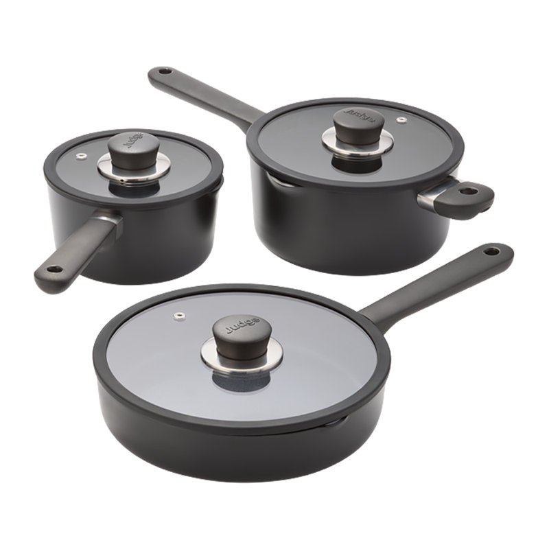 Judge Vista Ceramic, 3 Piece Draining Cookware Set