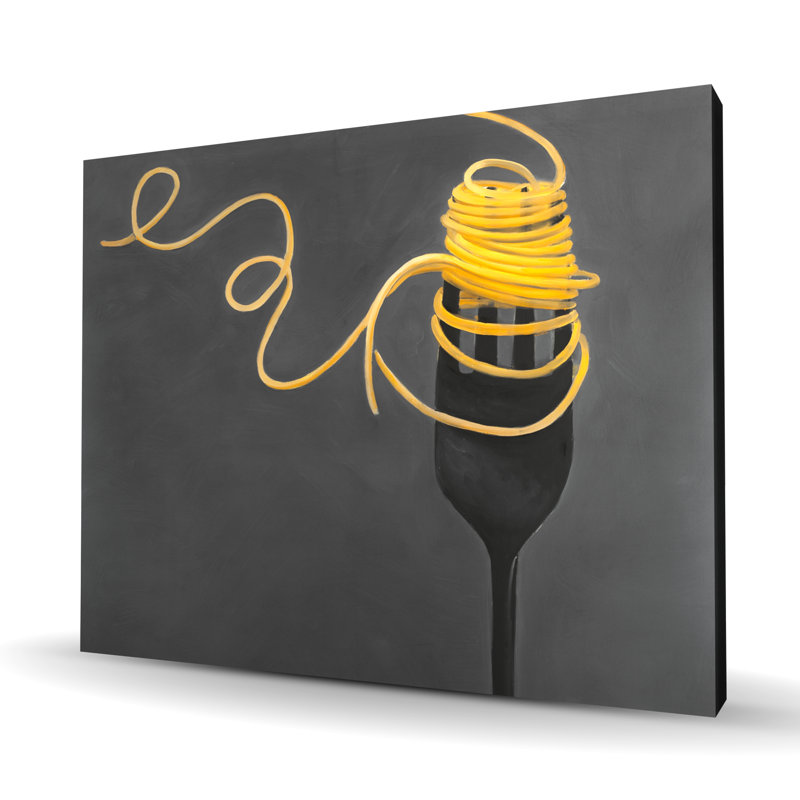 Spaghetti Pasta Around a Fourche - Nature morte, art sur toile