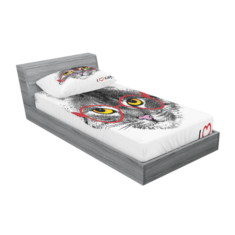 Microfiber Sheet Set, Twin Sheet Set with Fitted Sheet