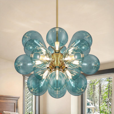 Lustre linéaire moderne à 18 lumières Spoutnik pour salle à manger