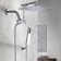 All Metal Rain Shower Head with Handheld Combo Adjustable Extension Arm