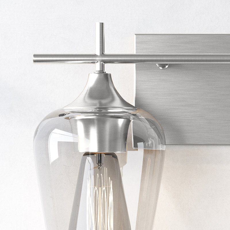 Éclairage pour meuble-lavabo à intensité variable Breena, Chrome poli, Clear