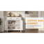 Armoire de bureau moderne - blanc avec 2 portes et tiroirs Buffet de rangement pour la cuisine pour le salon, la salle à manger pouvant contenir une cafetière, un grille-pain, un buffet, un rangement pour le papier de rechange-978636682