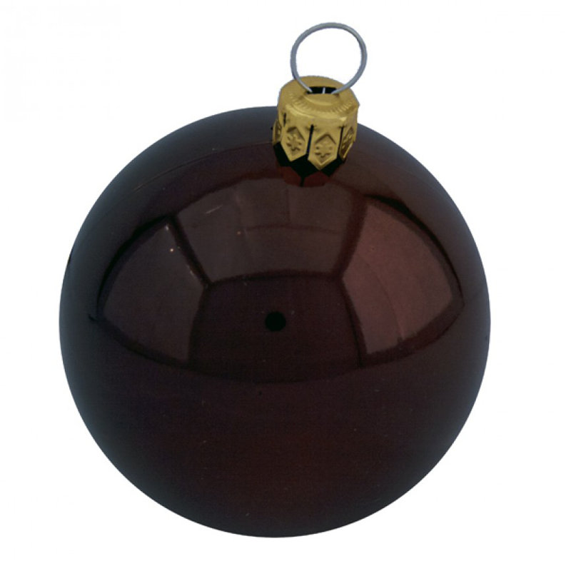 8cm Bauble, Brown