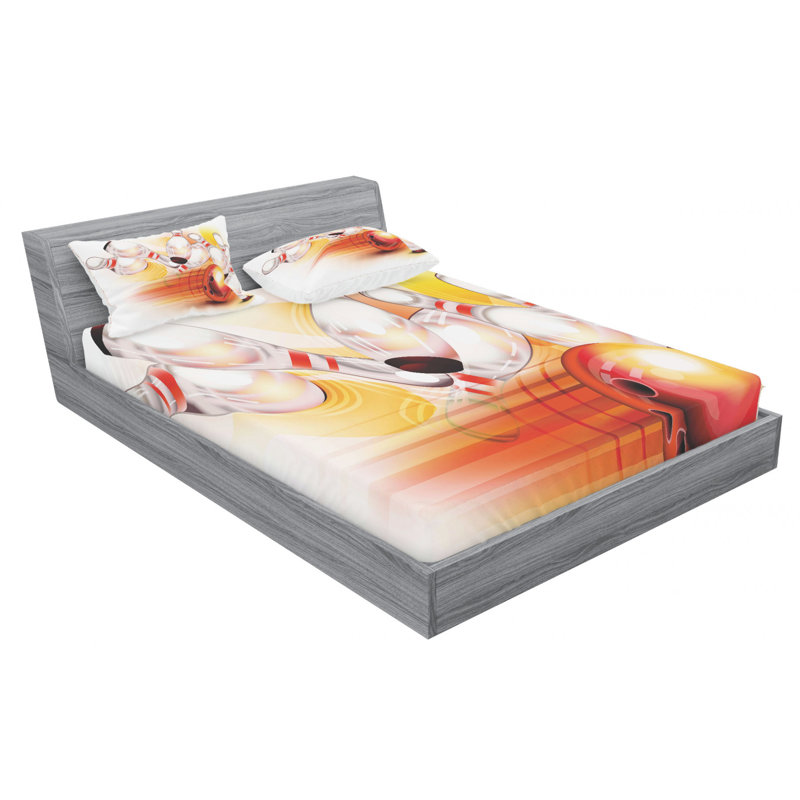 Microfiber Sheet Set, Queen Sheet Set with Fitted Sheet
