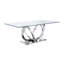 Table moderne en verre transparent avec miroir argenté Brilliance Fabulous Allure