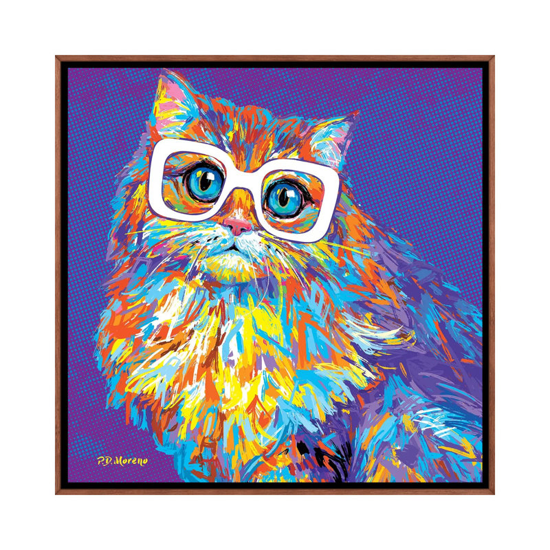 Sharleen by P.D. Moreno - Print on Canvas, Classic Brown Wood Framed, 45.72 cm H x 45.72 cm W