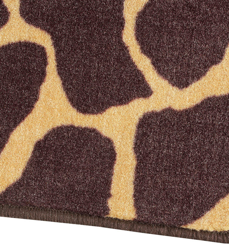 Tapis imprimé animal - Girafe, Hexagone 9 pi